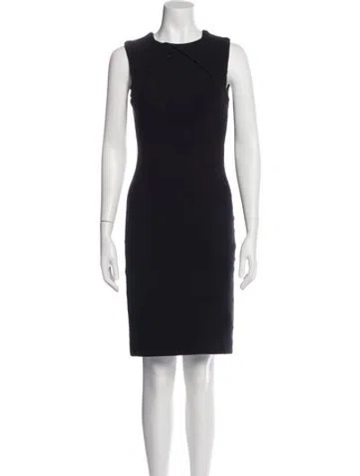Pre-owned Ted Baker Crew Neck Knee-length Dress In Blue