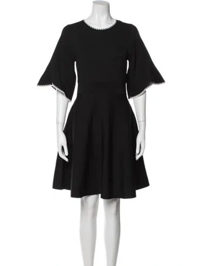 Pre-owned Ted Baker Crew Neck Knee-length Dress In Blue