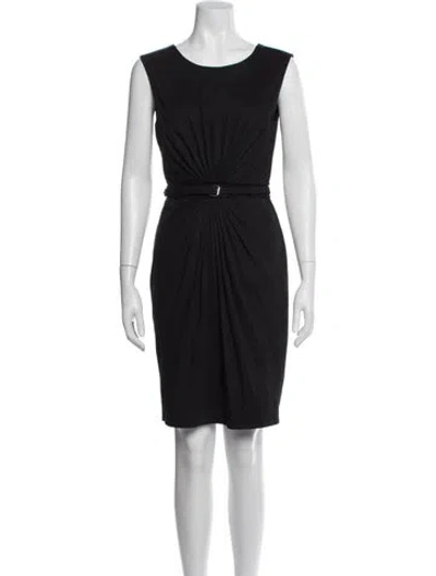 Pre-owned Ted Baker Crew Neck Knee-length Dress In Blue
