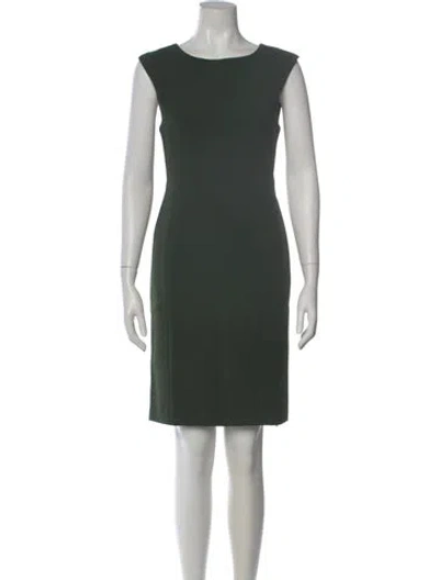 Pre-owned Ted Baker Crew Neck Knee-length Dress In Green