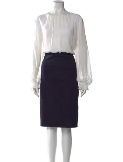 Pre-owned Ted Baker Crew Neck Knee-length Dress In Multi