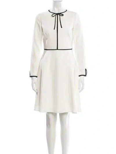 Pre-owned Ted Baker Crew Neck Knee-length Dress In Neutral