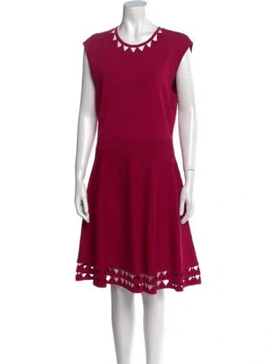 Pre-owned Ted Baker Crew Neck Knee-length Dress In Pink
