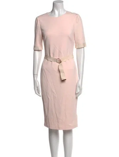 Pre-owned Ted Baker Crew Neck Knee-length Dress In Pink