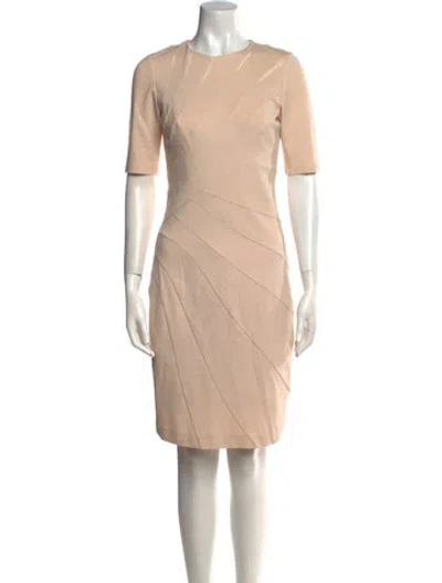 Pre-owned Ted Baker Crew Neck Knee-length Dress In Pink