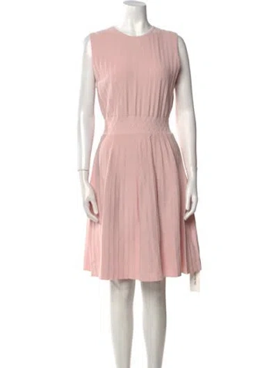 Pre-owned Ted Baker Crew Neck Knee-length Dress In Pink