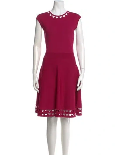 Pre-owned Ted Baker Crew Neck Knee-length Dress In Pink