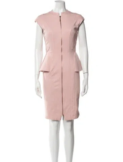 Pre-owned Ted Baker Crew Neck Knee-length Dress In Pink