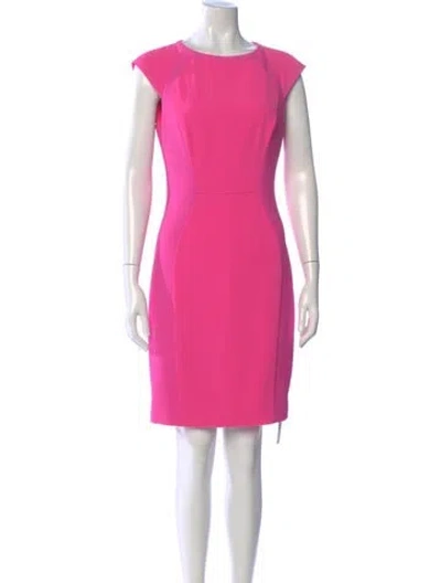 Pre-owned Ted Baker Crew Neck Knee-length Dress In Pink