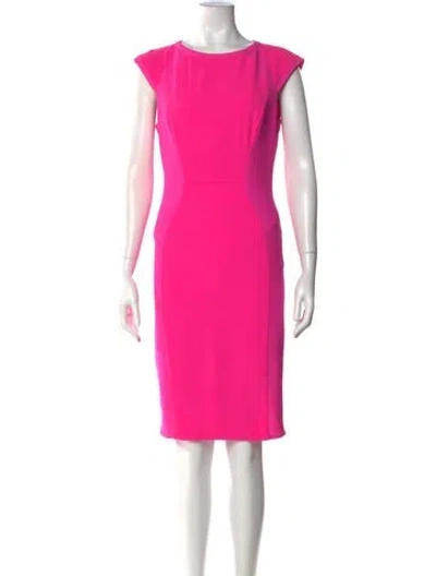 Pre-owned Ted Baker Crew Neck Knee-length Dress In Pink