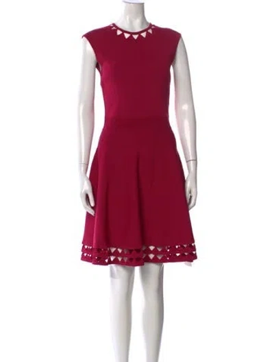 Pre-owned Ted Baker Crew Neck Knee-length Dress In Pink