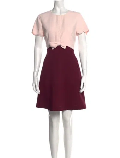 Pre-owned Ted Baker Crew Neck Knee-length Dress In Pink