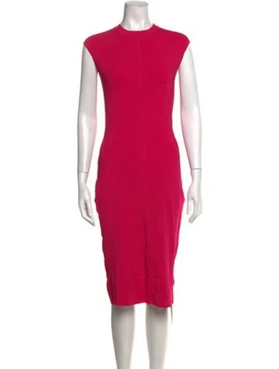 Pre-owned Ted Baker Crew Neck Knee-length Dress In Pink
