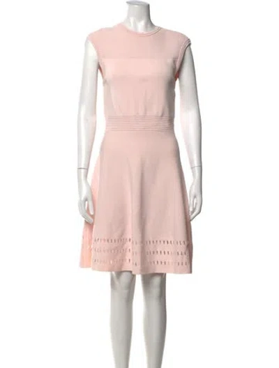 Pre-owned Ted Baker Crew Neck Knee-length Dress In Pink