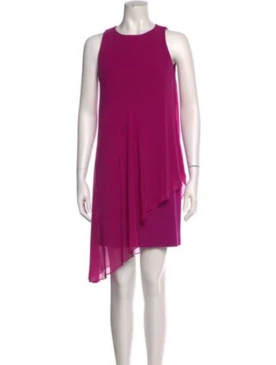 Pre-owned Ted Baker Crew Neck Knee-length Dress In Purple