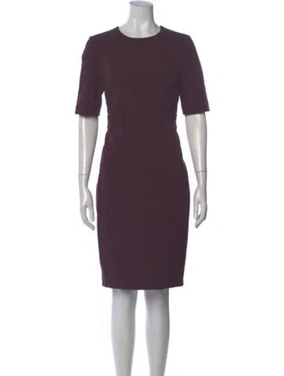 Pre-owned Ted Baker Crew Neck Knee-length Dress In Purple