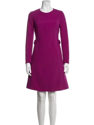 Pre-owned Ted Baker Crew Neck Knee-length Dress In Purple