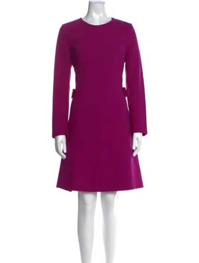 Pre-owned Ted Baker Crew Neck Knee-length Dress In Purple