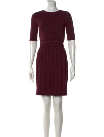 Pre-owned Ted Baker Crew Neck Knee-length Dress In Purple