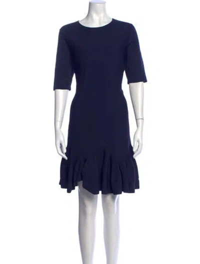 Pre-owned Ted Baker Crew Neck Knee-length Dress W/ Tags In Blue
