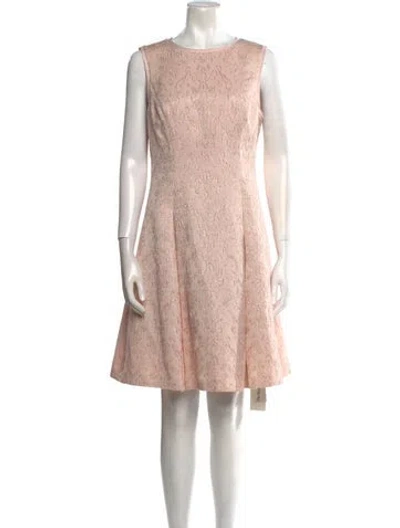 Pre-owned Ted Baker Crew Neck Knee-length Dress W/ Tags In Neutral