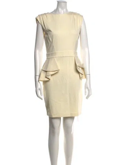 Pre-owned Ted Baker Crew Neck Knee-length Dress W/ Tags In Neutral