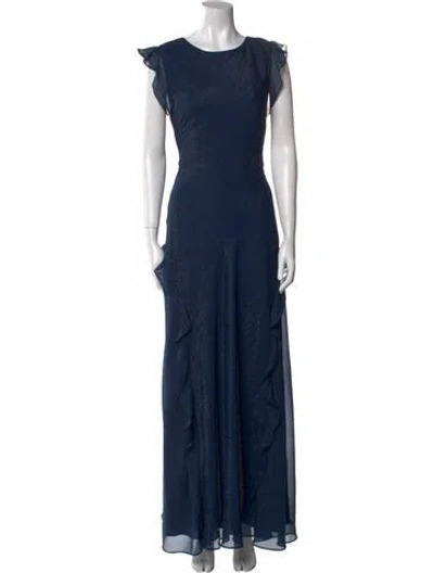 Pre-owned Ted Baker Crew Neck Long Dress