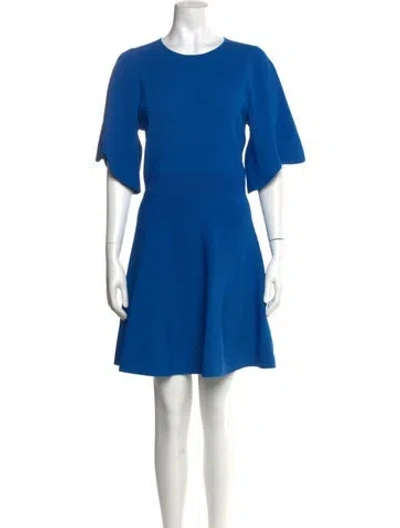 Pre-owned Ted Baker Crew Neck Long Dress In Blue