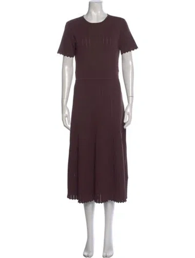 Pre-owned Ted Baker Crew Neck Long Dress In Purple