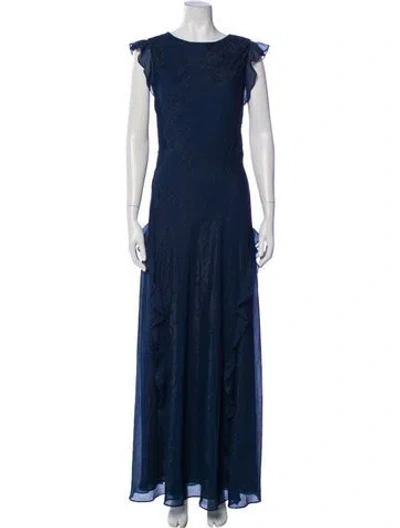 Pre-owned Ted Baker Crew Neck Long Dress W/ Tags