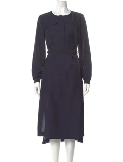 Pre-owned Ted Baker Crew Neck Long Dress W/ Tags In Gray