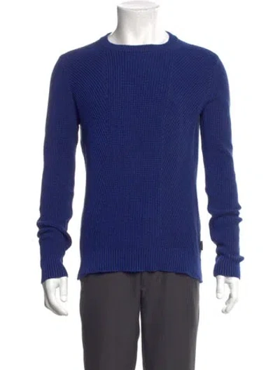 Pre-owned Ted Baker Crew Neck Long Sleeve Pullover In Blue