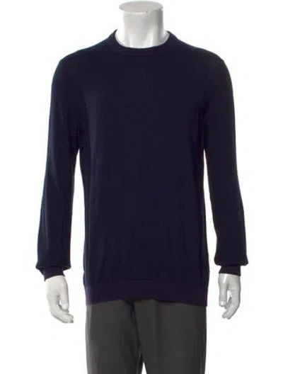 Pre-owned Ted Baker Crew Neck Long Sleeve Pullover In Blue