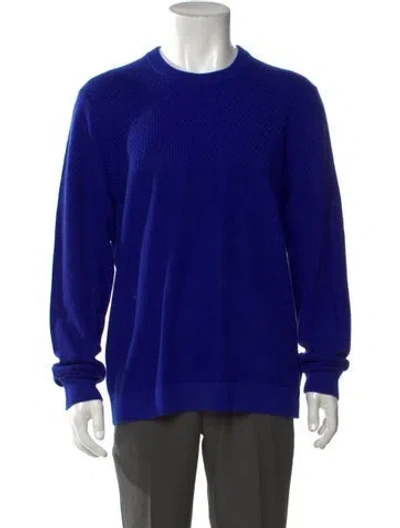 Pre-owned Ted Baker Crew Neck Long Sleeve Pullover In Blue