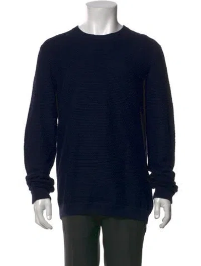 Pre-owned Ted Baker Crew Neck Long Sleeve Pullover In Blue