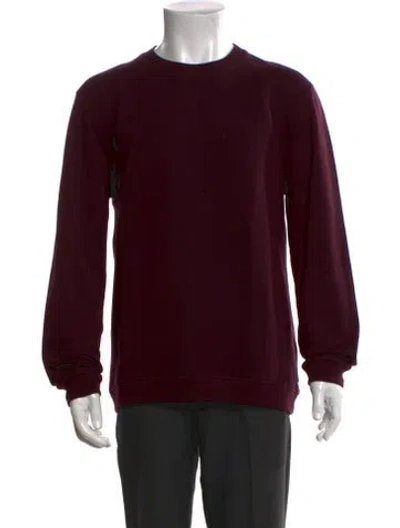 Pre-owned Ted Baker Crew Neck Long Sleeve Pullover In Burgundy