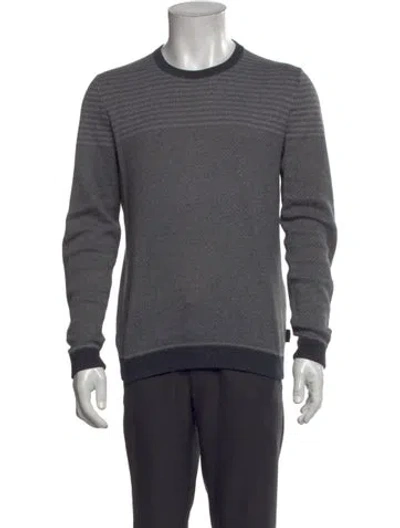 Pre-owned Ted Baker Crew Neck Long Sleeve Pullover In Gray