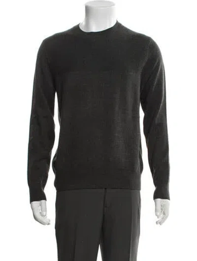 Pre-owned Ted Baker Crew Neck Long Sleeve Pullover In Gray