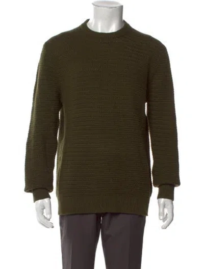 Pre-owned Ted Baker Crew Neck Long Sleeve Pullover In Green
