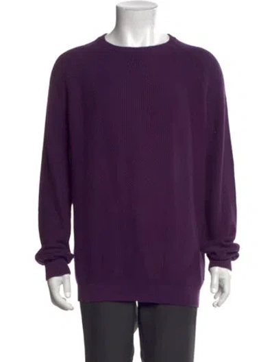 Pre-owned Ted Baker Crew Neck Long Sleeve Pullover In Purple