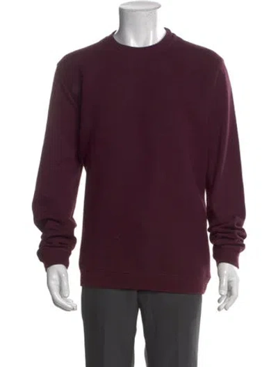 Pre-owned Ted Baker Crew Neck Long Sleeve Sweatshirt In Burgundy