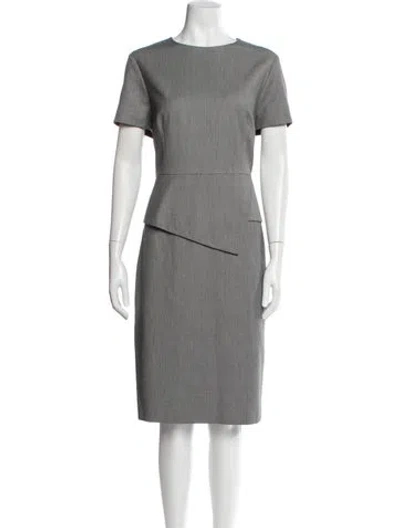 Pre-owned Ted Baker Crew Neck Midi Length Dress W/ Tags In Multi