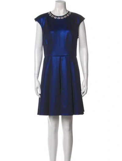 Pre-owned Ted Baker Crew Neck Mini Dress