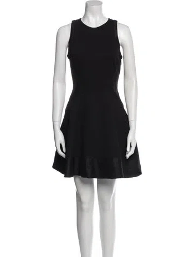 Pre-owned Ted Baker Crew Neck Mini Dress In Black