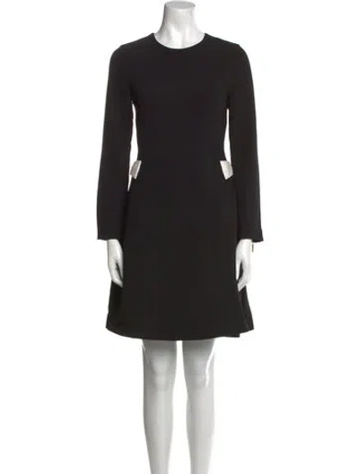 Pre-owned Ted Baker Crew Neck Mini Dress In Black