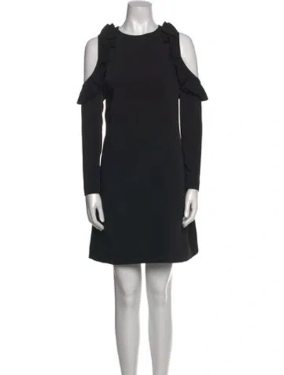 Pre-owned Ted Baker Crew Neck Mini Dress In Black