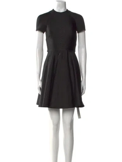 Pre-owned Ted Baker Crew Neck Mini Dress In Black