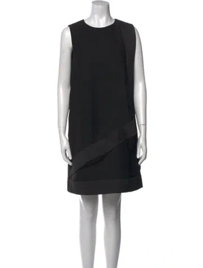 Pre-owned Ted Baker Crew Neck Mini Dress In Black