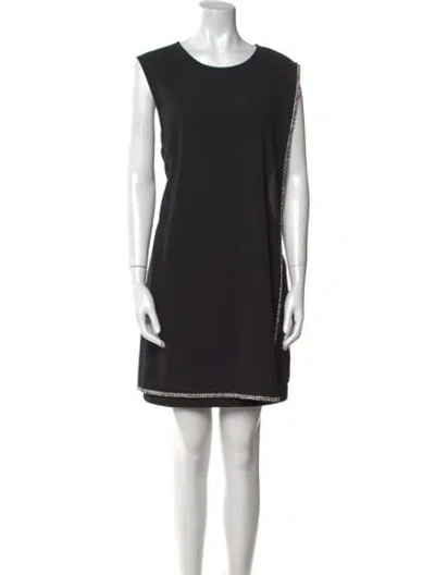 Pre-owned Ted Baker Crew Neck Mini Dress In Black