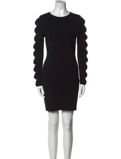 Pre-owned Ted Baker Crew Neck Mini Dress In Black